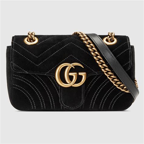 gucci velvet bag mini|Gucci velvet bag marmont.